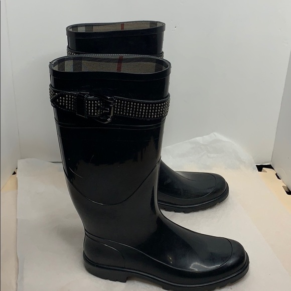 Burberry Black patten Rhinestone encrusted Rain - Picture 2 of 11